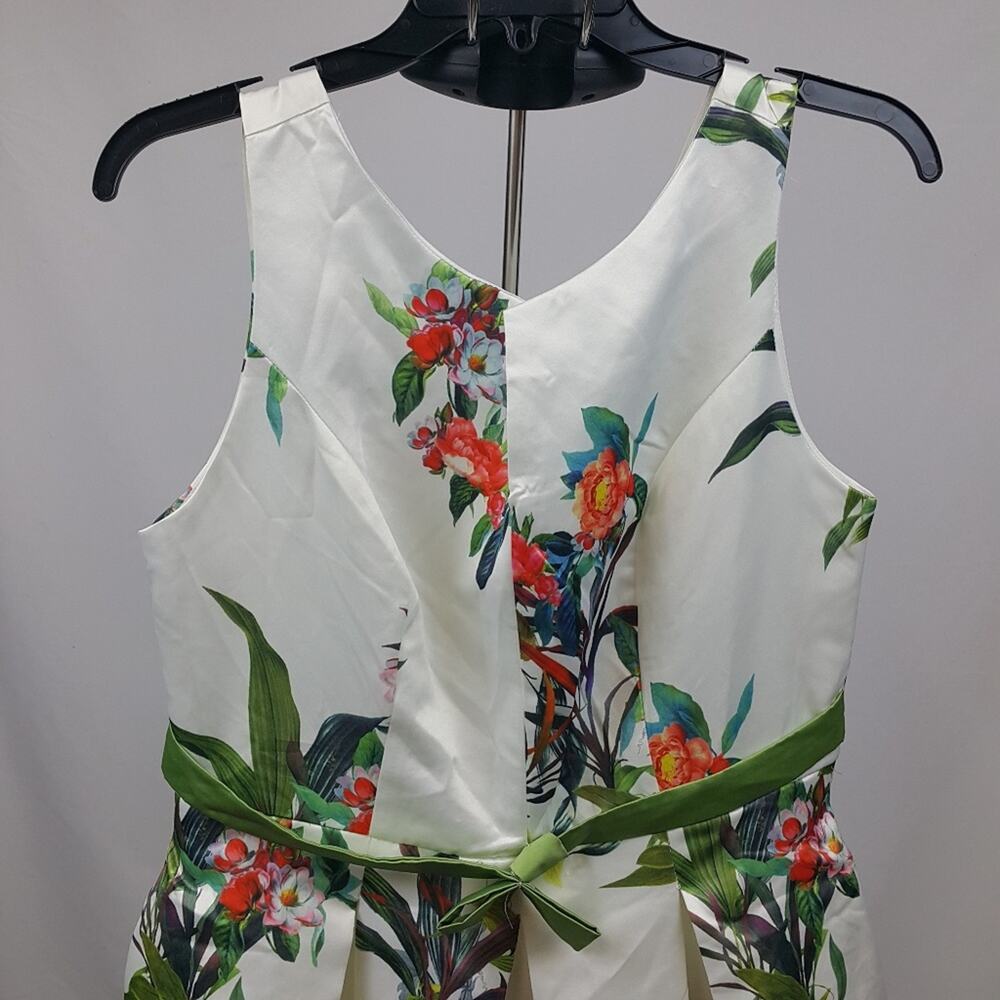 Jeuvre White‎ Floral Dress sz XL/14/42 - Picture 5 of 6